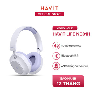 Tai Nghe Headphone HAVIT LIFE NC01H, Bluetooth 5.4, Chống Ồn ANC, Nghe Đến 80H - Hàng Chính Hãng