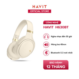 Tai Nghe Headphone HAVIT H630BT, Driver 40mm, Bluetooth 5.3, Nghe Đến 36H - Hàng Chính Hãng