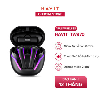 Tai nghe Gaming HAVIT TW970, Bluetooth 5.3, Độ Trễ 18ms, 2 Mic ENC , Nghe Đến 24H - Hàng Chính Hãng