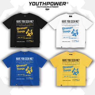 Áo Thun Big Boxy YOUTHPOWER STRANGER THINGS From Rộng Nam Nữ Cổ Tròn Chất Liệu Cotton In Lụa Local Brand