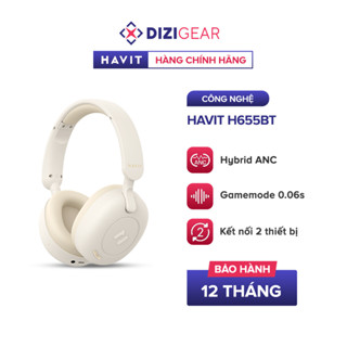 Tai Nghe Headphone Bluetooth HAVIT H655BT, Bluetooth 5.3, ANC, Nghe Đến 65 Giờ - Chính Hãng Dizigear