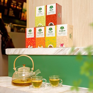Trà Phúc Long túi lọc ( đào - vải - lài - ô long - hồng trà - sen - trà xanh )---