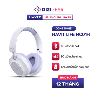 Tai Nghe Headphone HAVIT LIFE NC01H, Bluetooth 5.4, Chống Ồn ANC, Nghe Đến 80H - Chính Hãng Dizigear