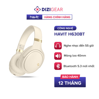 Tai Nghe Headphone HAVIT H630BT, Driver 40mm, Bluetooth 5.3, Nghe Đến 55H - Chính Hãng Dizigear