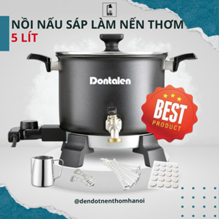 Nồi đun sáp nến 5 Lít - Chính hãng Dontalen - Chuyên dụng nấu sáp làm nến thơm, Nến các loại