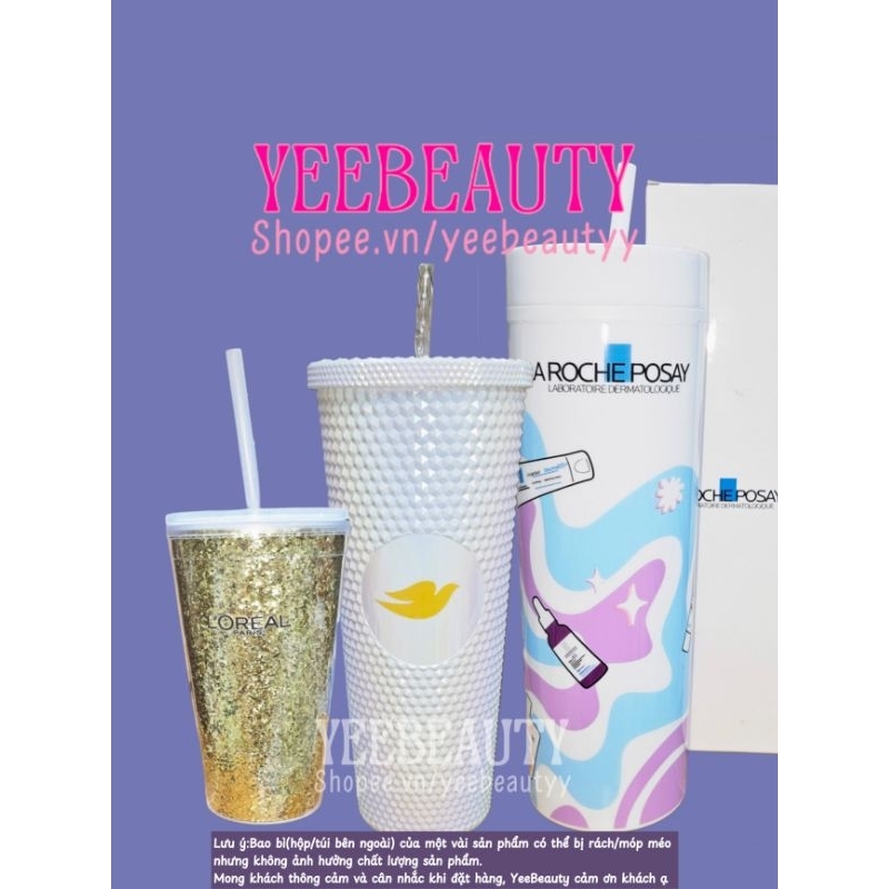 Ly/bình/cốc quà tặng La Roche-Posay/L'oreal/Vichy/Anessa/Dove.....