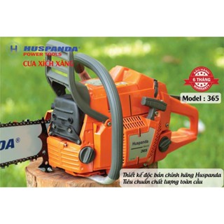 Máy cưa xích chạy xăng huspanda 365 kèm lam 50 và xích 30 mắt