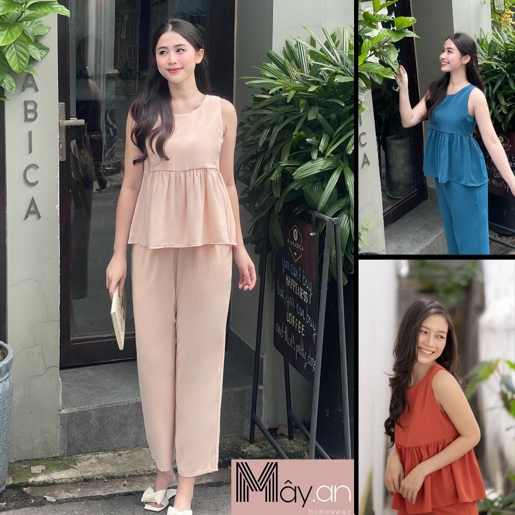 Đồ mặc nhà MÂY baby doll lụa lạnh hàn quốc