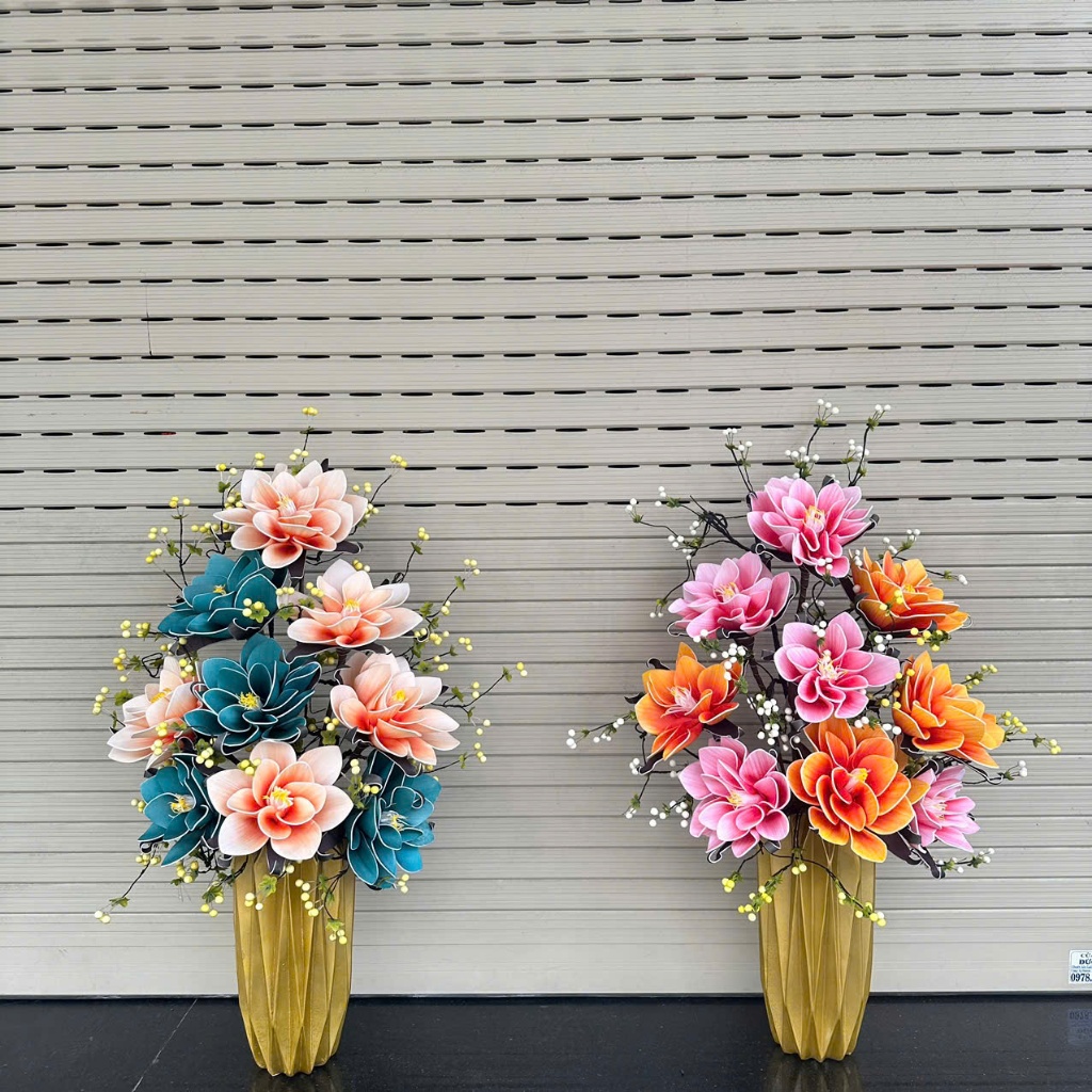 Cành Hoa Mộc Lan Cánh Xoắn Size Đại Cao 1m2 Chất Liệu Xốp Gồm 5 Bông To Hàng Nhập