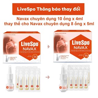 Xịt mũi Giảm nghẹt mũi, chảy nước mũi - Livespo NAVAX chuyên dụng - Hộp 10 ống x 4ml