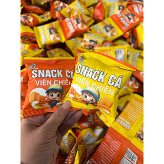 60 Gói snack cá viên chiên Thóc & Bi foods giòn sụn thơm ngon,đồ ăn vặt giá rẻ