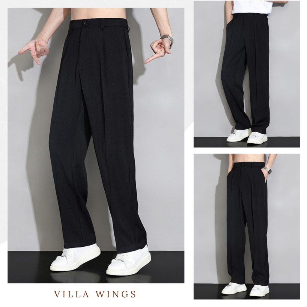 Quần Tây Nam Villa Wings Quần Âu Nam Kiểu Ống Rộng Phong Cách Hàn Quốc Cao Cấp