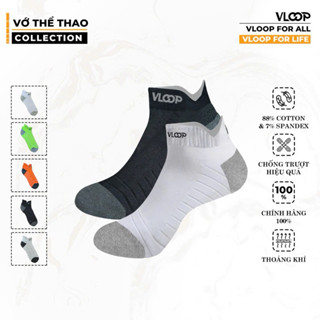 Vớ Thể Thao VLOOP Chống Trượt, Tất Thể Thao Nam Nữ Cao Cấp Chính Hãng