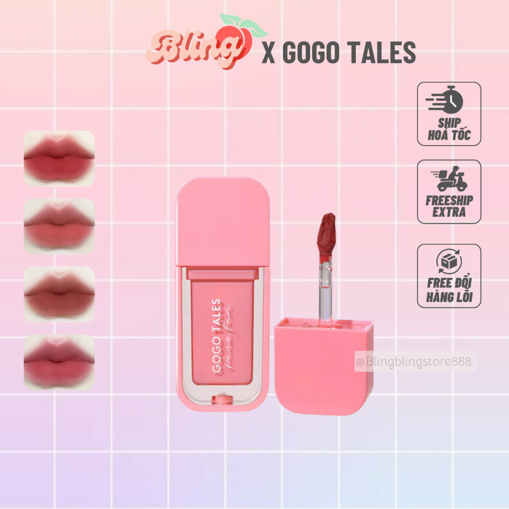 [HOẢ TỐC 2H] GOGO TALES Son Kem Bùn Gogo Tales Powder Mist Cloud Mud