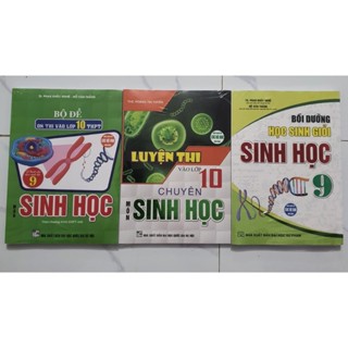 Sách Combo Luyện Thi Vào Lớp 10 Chuyên Môn Sinh Học+Bồi Dưỡng Học Sinh Giỏi Sinh Học 9 + bộ đề ôn thi vào lớp 10-HAGG