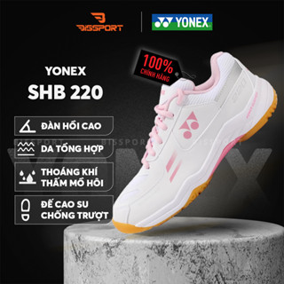  Giày Cầu Lông Yonex SHB 220 Trắng Hồng Chính Hãng - Màu Sắc Tinh Tế Nhẹ Linh Hoạt Đế Cực Bám Êm Mềm 
