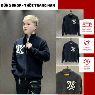Áo Khoác Len Nam Lờ Vê Họa Tiết Logo Trước Ngực Siêu Đẹp - Áo Khoác Len Nam Boy Phố Hàng Cao Cấp Siêu Ngầu