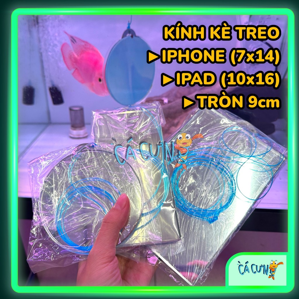 Kính Kè Cá La Hán Iphone Ipad mài full vi tính cao cấp - Gương Kè Cá La Hán (Hàng loại 1)
