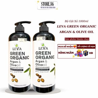 Dầu gội GREEN ORGANIC LEVA 500ml -1000ml phục hồi mềm mượt, kiềm dầu, sạch gàu, hương thơm nước hoa