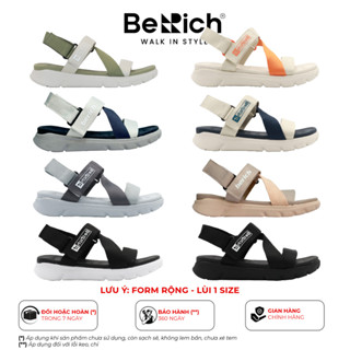 Giày Sandal Berich nam nữ quai chéo đi học đế cao 3,5 cm BE677
