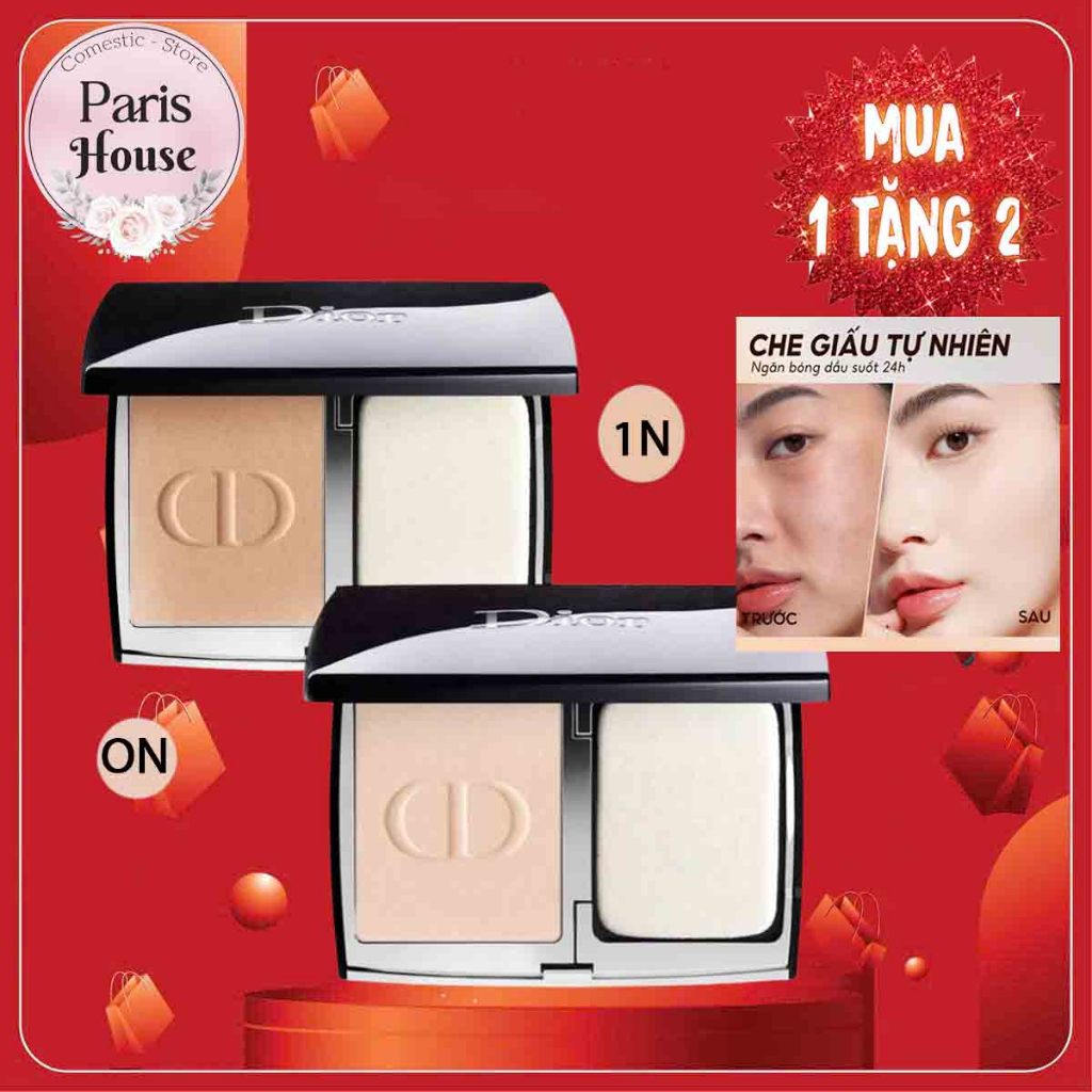 (AUTH+BILL) Phấn Phủ Dior Dạng Nén - Kháng Nước Dior Forever Natural Velvet 10g