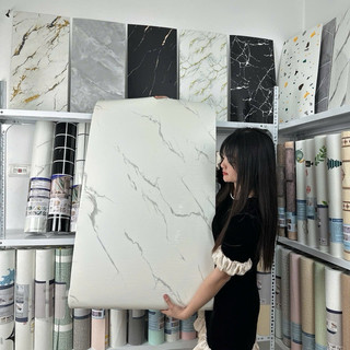 Xốp Dán Tường PVC Vân Đá dạng Cuộn công nghệ mới. Cuộn 60CM x 3M nét căng.