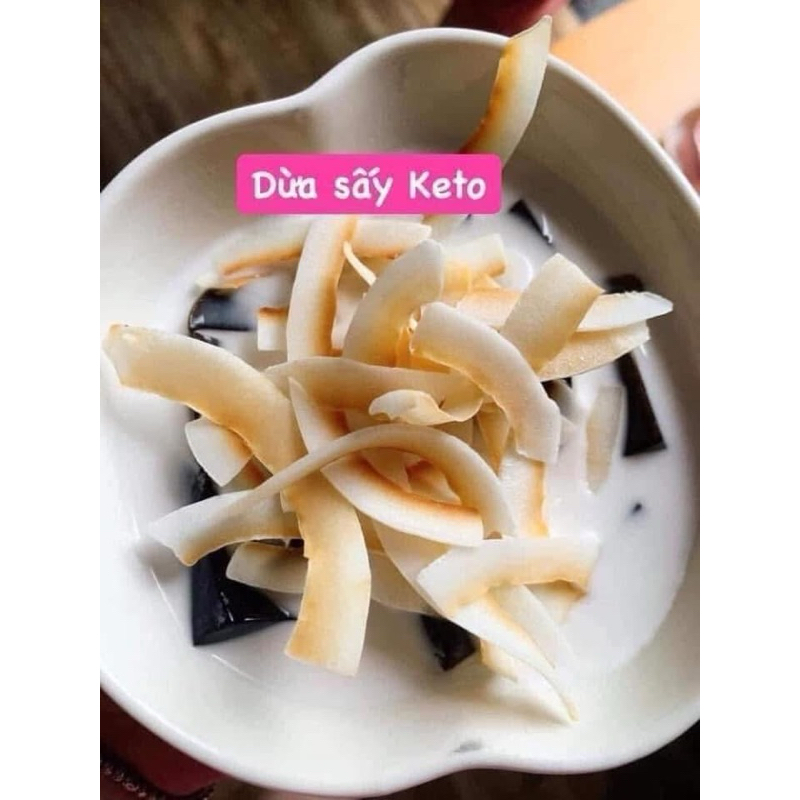 500gr Dừa già sấy mộc Keto/ Das sợi giòn