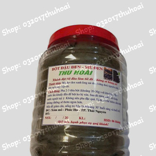 [1kg] Bột đậu đen mè đen nguyên chất nhà làm (các hạt rửa sạch, rang thủ công bếp củi).