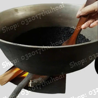 [1kg] Bột đậu đen mè đen nguyên chất nhà làm (các hạt rửa sạch, rang thủ công bếp củi).