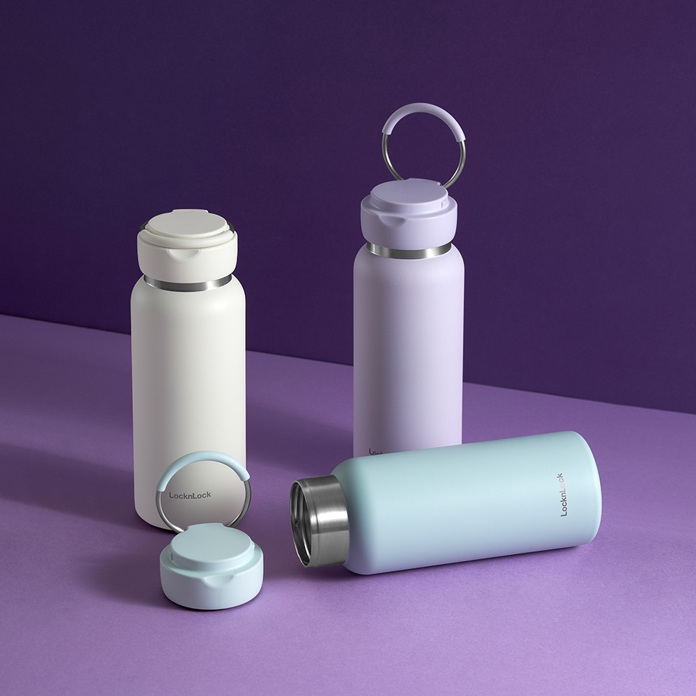 Bình Giữ Nhiệt LocknLock 650ML-800ML Sling Ring Có Quai Xách Cute Màu Pastel LHC4321-4322 T2C Mall | BigBuy360 - bigbuy360.vn
