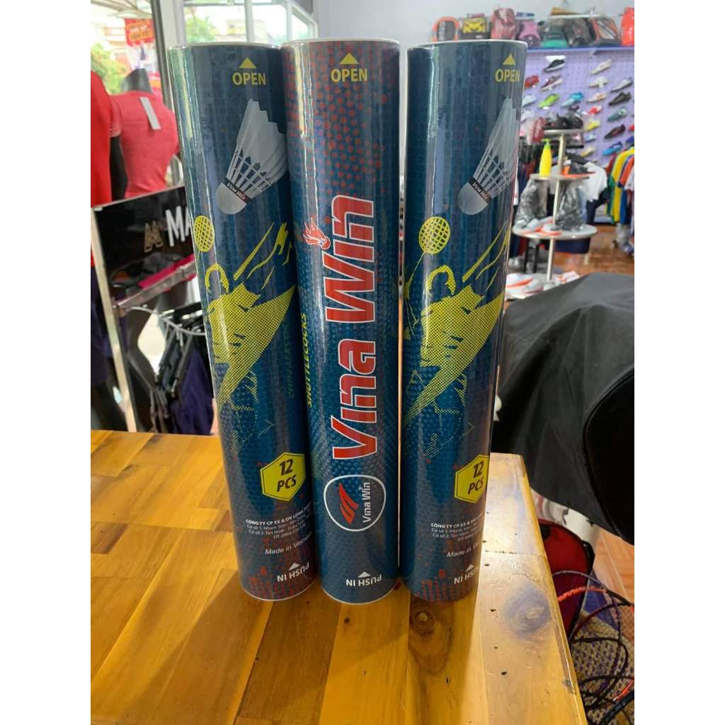 [ HỎA TỐC ] Ống cầu lông VINA WIN cao cấp ống 12 quả