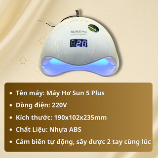 Máy hơ sun 5 Plus chính hãng cảm ứng nhiệt tự đông sấy, chất liệu nhựa ABS cao cấp, độ bền cao