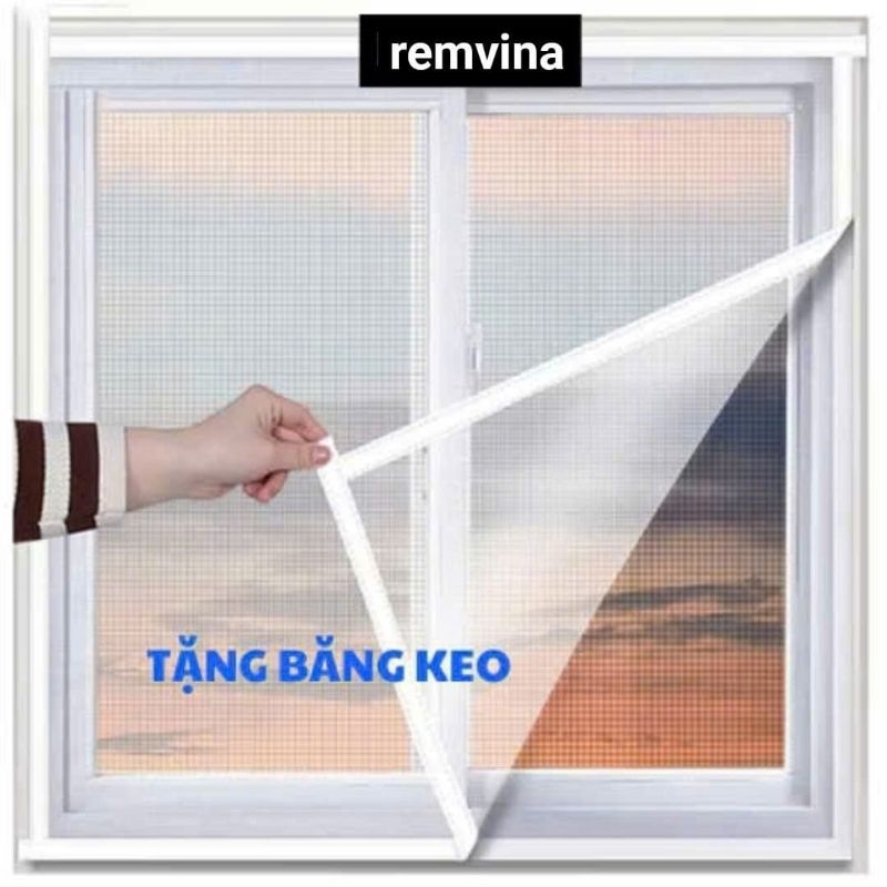 Rèm Lưới Chống Muỗi Cửa Sổ Đa Năng Lưới Chống Muỗi Côn Trùng Có Băng Dính Lông Đính Kèm Màn Chắn Muỗ