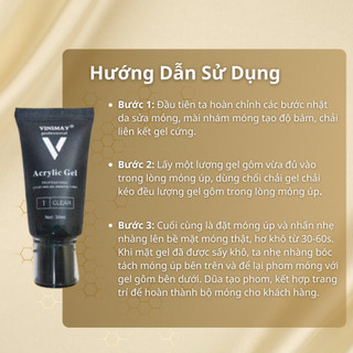 Gel gôm Vininary đắp móng phục hồi các móng bị gãy kết hợp với sơn gel, vẽ trang trí, đính đá