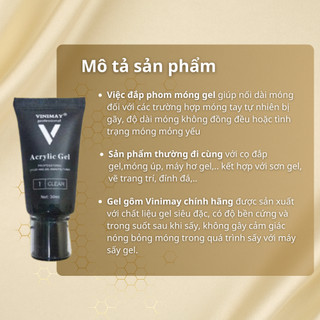 Gel gôm Vininary đắp móng phục hồi các móng bị gãy kết hợp với sơn gel, vẽ trang trí, đính đá