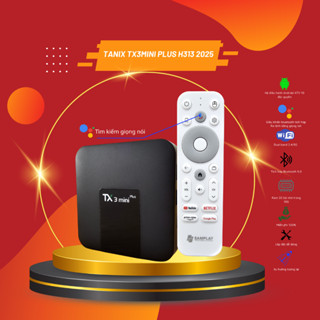 Android TV box TX3mini Plus 2025 điều khiển giọng nói tiếng Việt  Android ATV10 Youtobe chặn QC, 300 kênh truyền hình