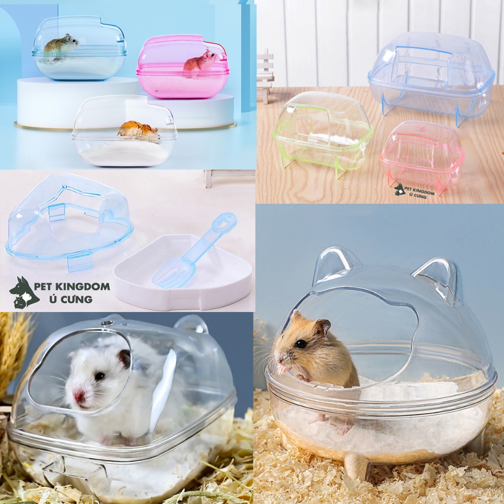 Nhà tắm mica nhiều size cho hamster