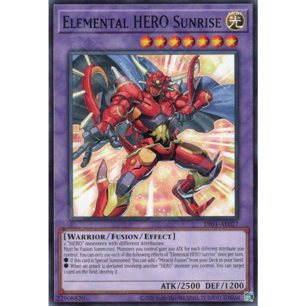 [KW2 Yugioh] [EN-AE] Thẻ bài DI01-AE027 Elemental HERO Sunrise - Common