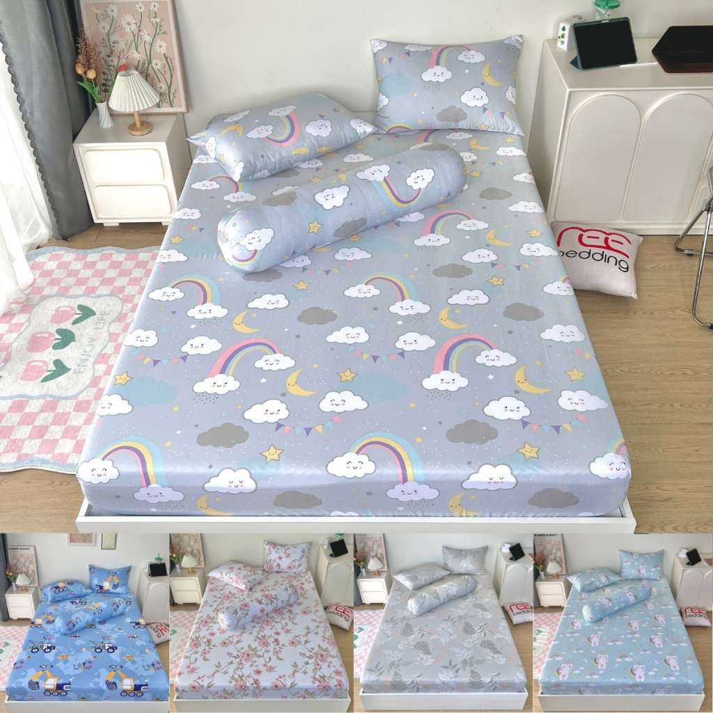 Ga giường và vỏ gối TENCEL REE Bedding họa tiết đủ size trải drap ra nệm
