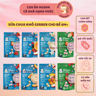 [Date 2026] Sữa Chua Khô Gerber Cho Bé Ăn Dặm Từ 8M+, Bổ Sung Lợi Khuẩn, Tốt Cho Tiêu Hóa