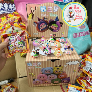 Sỉ hộp 32 túi mù baby three phát sáng mẫu to siêu đẹp, túi mù charm baby three dạ quang hộp 32 túi sỉ đồ chơi