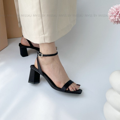 Giày sandal nữ MYSS bản ngang 6cm cài cổ chân cao cấp thời trang - SD214