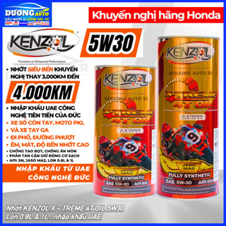 Nhớt xe số, tay ga KENZOL X Treme 5w30 1L Fully Synthetic API SN JASO MA2, Nhớt Kenzol 5W30, Nhập khẩu UAE - DƯƠNG AUTO