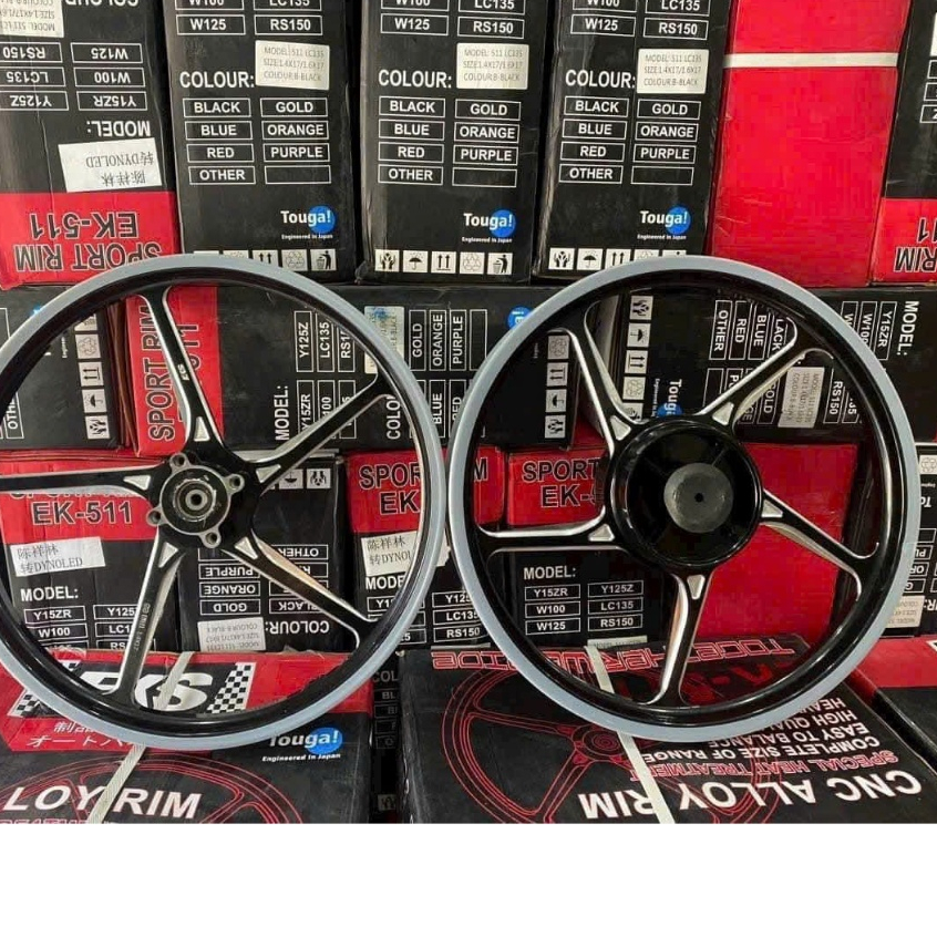 Mâm Enkei 5 cây cnc xéo Sirius - Ex135 4s chính hãng - vành bánh xe