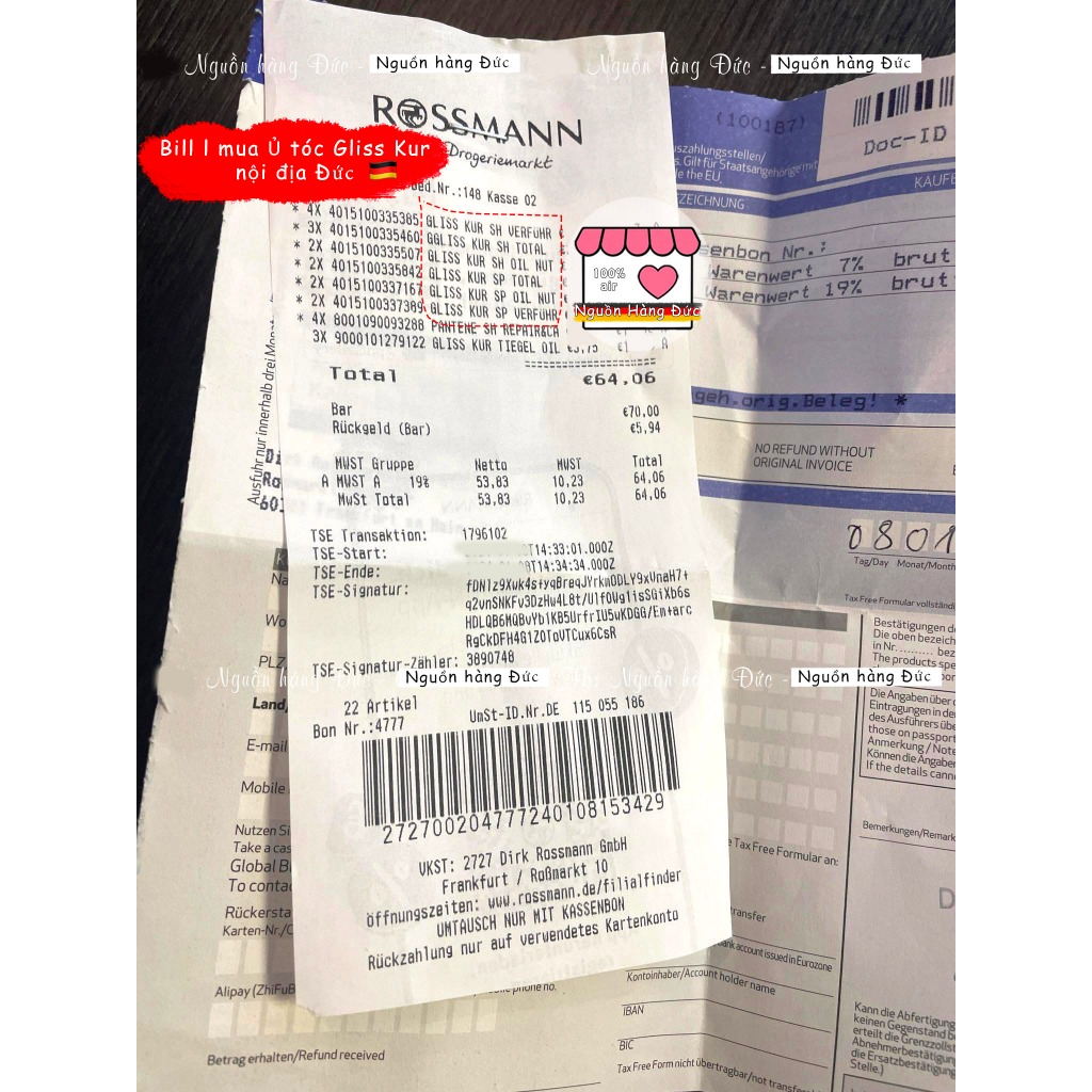 [Mẫu mới nhất] Ủ tóc Gliss Kur (Bản chuẩn Đức) Siêu thơm mềm mượt phục hồi hư tổn Glisskur - Nguồn hàng Đức