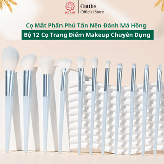 Bộ cọ makeup 12 cây chuyên dụng cọ phấn phủ tán nền đánh má hồng mềm mịn