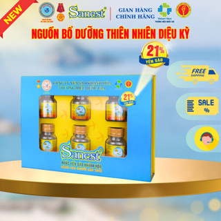  *NEW [ Hộp 6 lọ quà tặng ] Nước yến Sào Khánh Hòa Sanest Người Cao Tuổi - Có đường