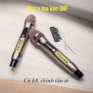 Micro loa kéo vàng chống hú, củ micro k8 cực bén, 2 màu lựa chọn