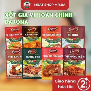 [HỎA TỐC/GHN/GHTK]Xốt gia vị hoàn chỉnh Barona - Thịt/Cá Kho, Bò Kho,Thịt Ram,Sườn xàochuangọt,Thịtnướngngũvị,Thịtkhotàu