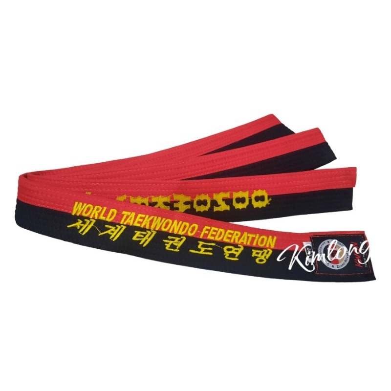 ĐAI ĐỎ ĐEN TAEKWONDO HÀNG CAO CẤP